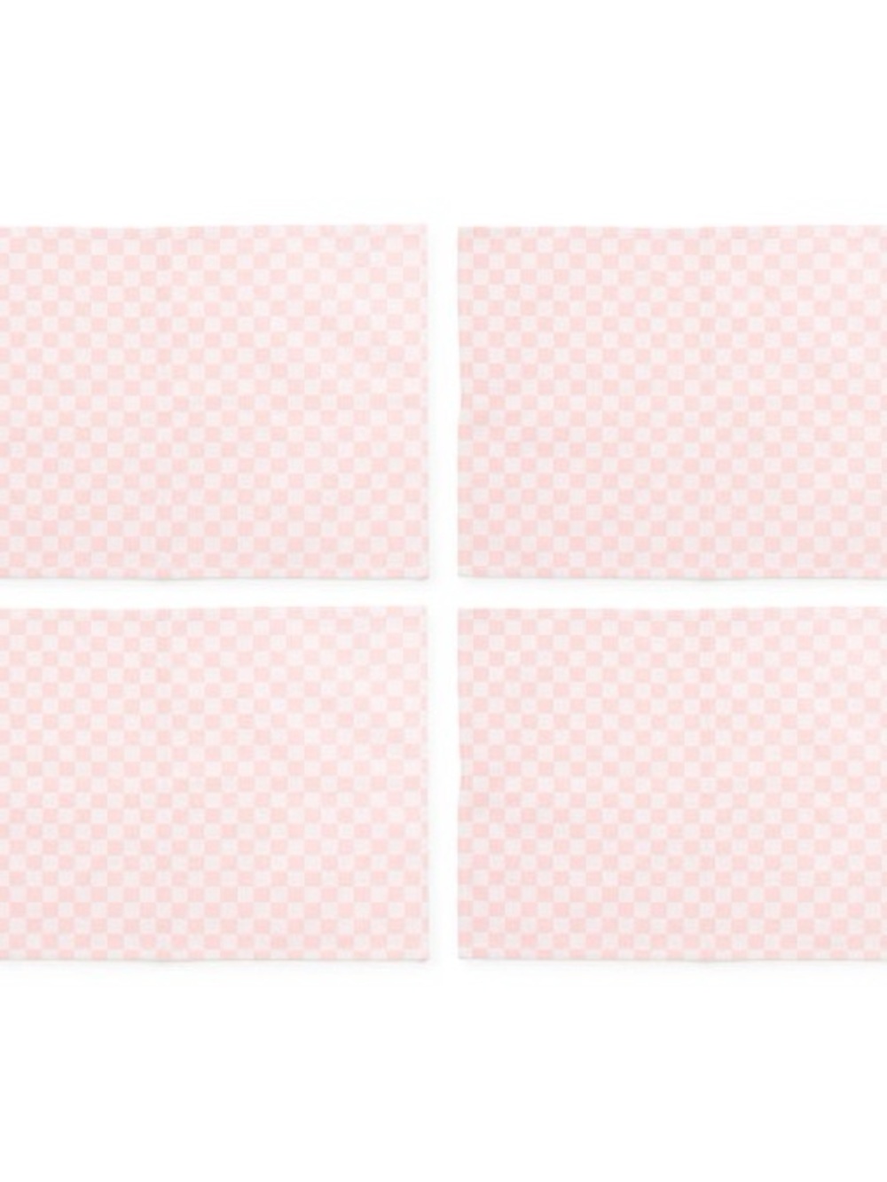 MacKenzie-Childs Pastel Pink Check Placemat 2 Sets of Four